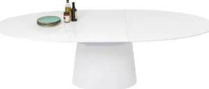 KARE Design Uitschuiftafel Benvenuto Wit 200(50)x110cm