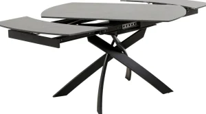 KARE Design Uitschuiftafel Twist Black 120(30+30)x90cm