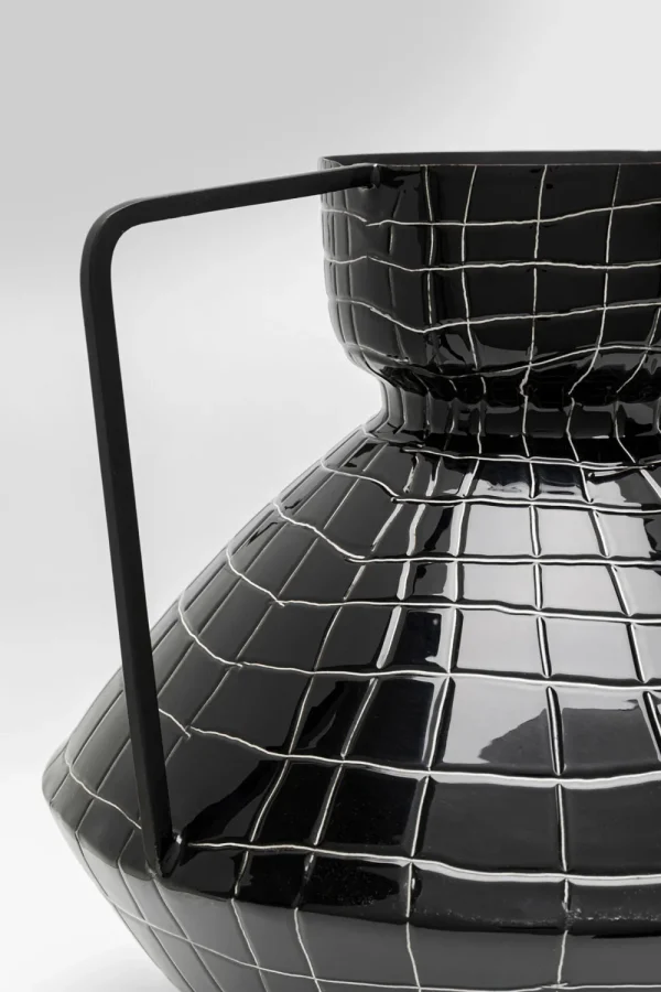 KARE Design Vaas Black Mesh Handle 29cm