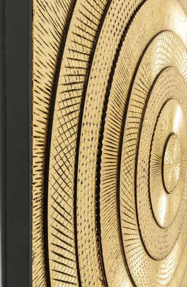 KARE Design Wanddecoratie Art Circle Goud 120x120cm