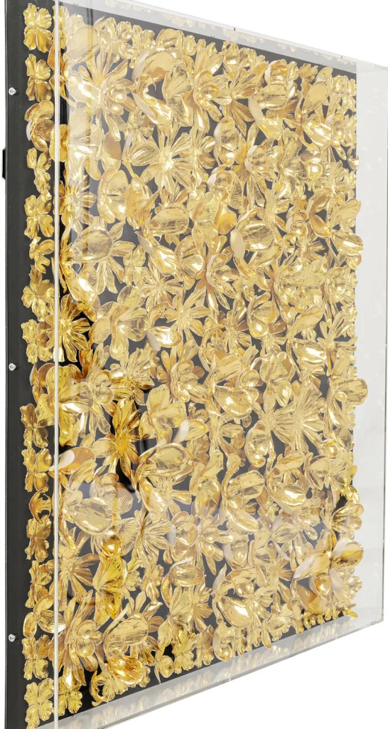 KARE Design Wanddecoratie Gold Flower 80x80cm
