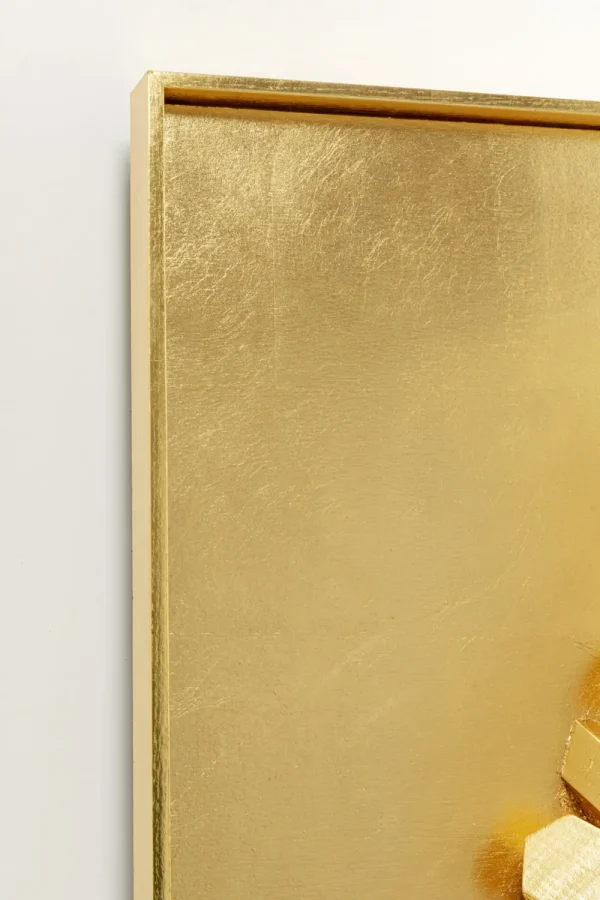 KARE Design Wanddecoratie Mikado Gold 120x120cm