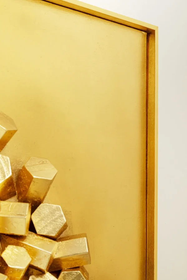 KARE Design Wanddecoratie Mikado Gold 120x120cm