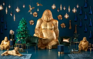 KARE Design Wanddecoratie Orchid Goud 44cm