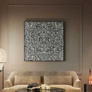 KARE Design Wanddecoratie Silver Flower 100x100cm