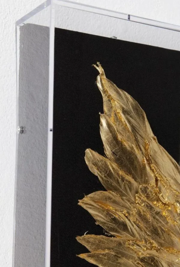 KARE Design Wanddecoratie Wings Goud-Zwart 120x120cm