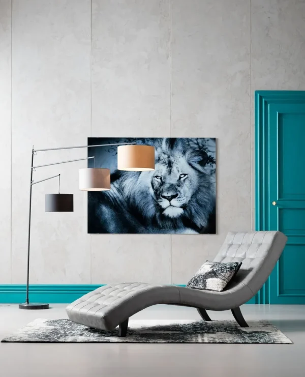 KARE Design Wandfoto Glass Lion King Lying 120x160cm