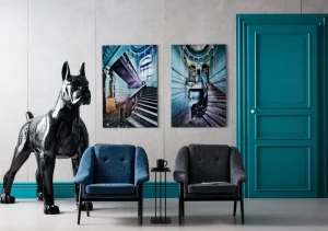 KARE Design Wandfoto Glass Old Staircase Corner