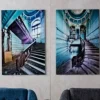 KARE Design Wandfoto Glass Old Staircase 120x80 Cm
