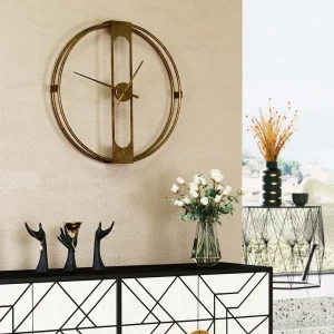 KARE Design Wandklok Clip Goud Ø60cm