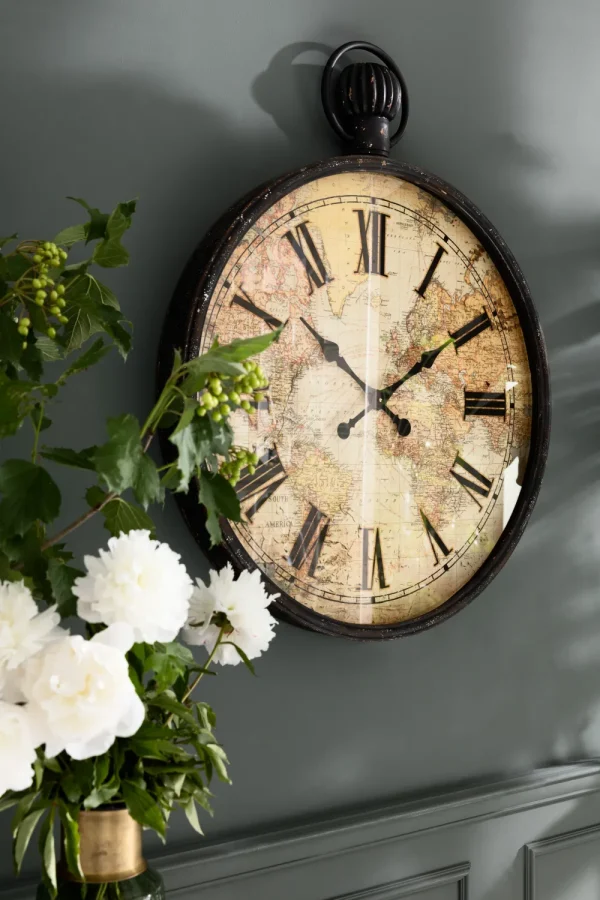 KARE Design Wandklok European Map 96cm