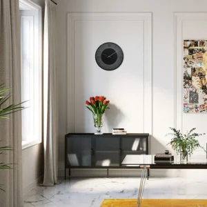 KARE Design Wandklok Leonardo Zwart-Goud 50cm