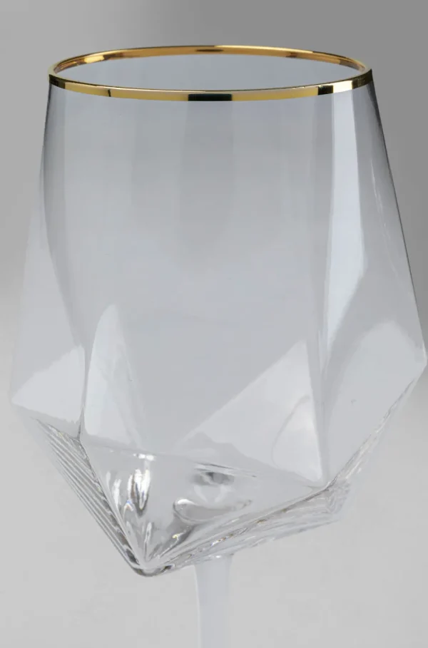 KARE Design Wijnglas Diamond Gouden Rand