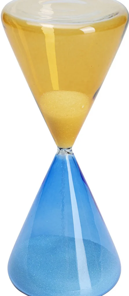 KARE Design Zandloper Blauw-Oranje 5 Minuten Ø7cm