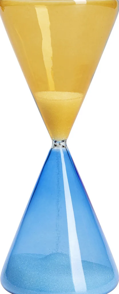 KARE Design Zandloper Blauw-Oranje 5 Minuten Ø7cm