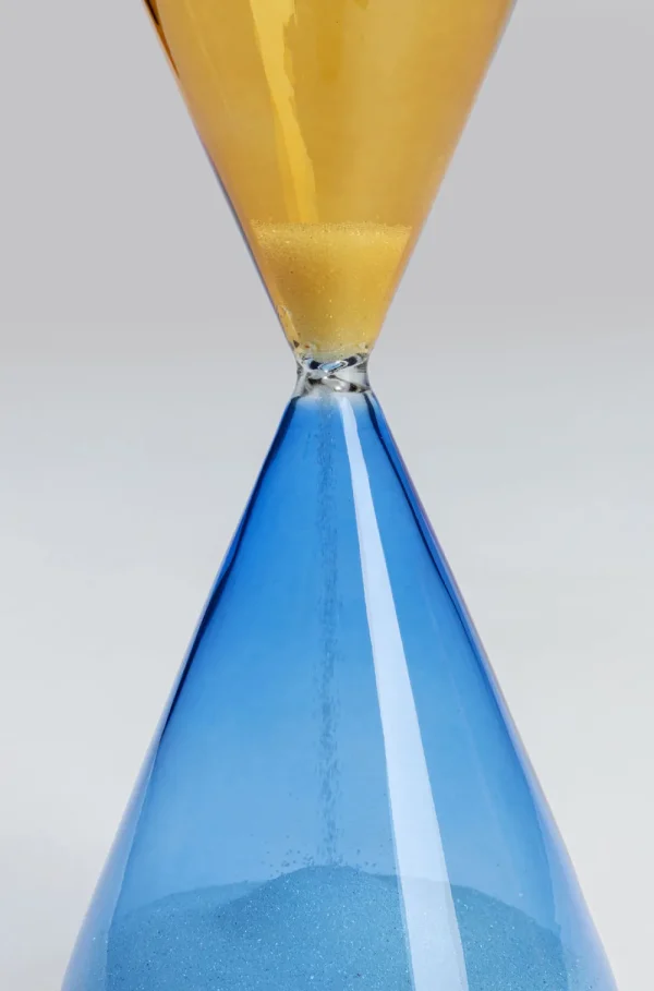 KARE Design Zandloper Blauw-Oranje 5 Minuten Ø7cm